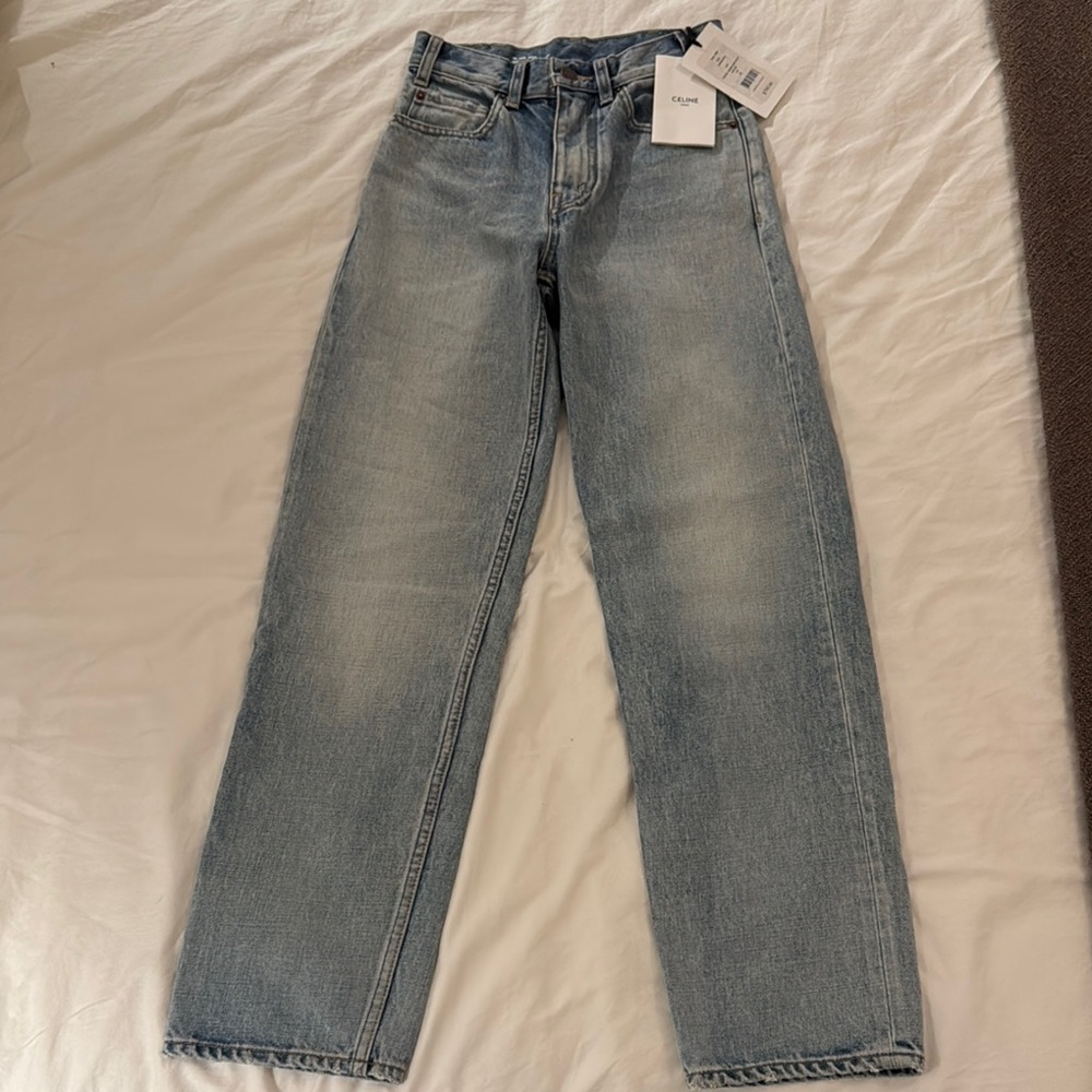 Celine Blue Straight-Leg Vintage-Inspired Jeans